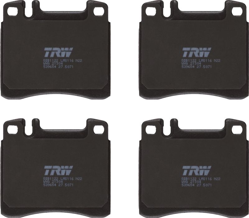 Piduriklotsi komplekt, ketaspidur, TRW GDB1122