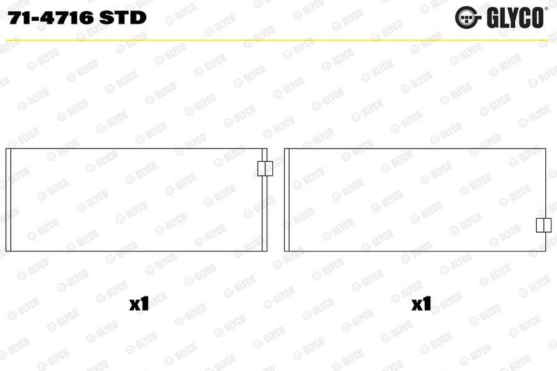 Coussinet+bielle GLYCO 71-4716 STD