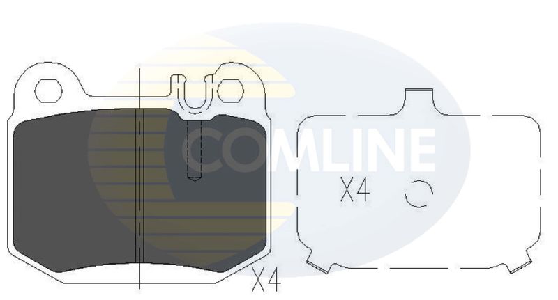 Комплект гальмівних накладок, дискове гальмо, Comline CBP06025