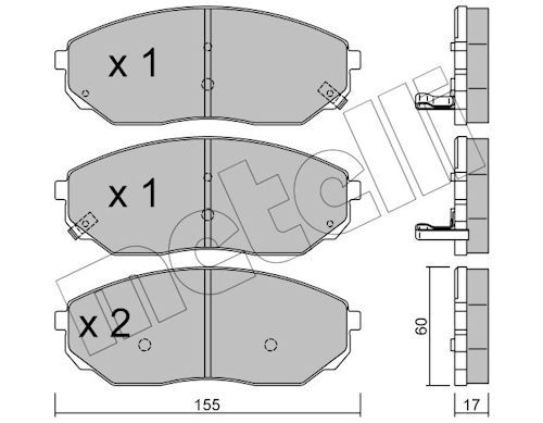 Plaquettes+de+frein+à+disque METELLI 22-0515-0