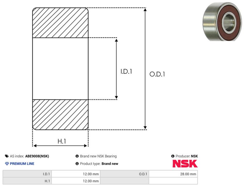 AS-PL ABE9008(NSK) Bearing