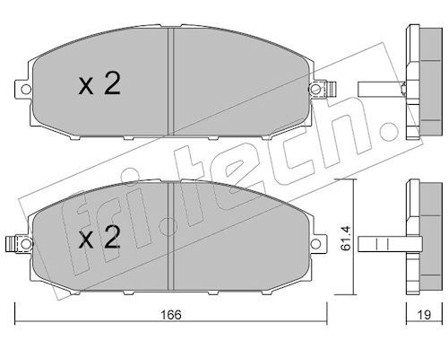 fri.tech. 422.0 Brake Pad Set, disc brake