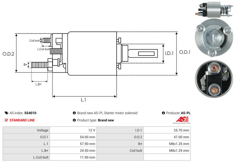Magnetlülitus, starter, AS-PL SS4010