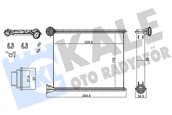 KALE CITROEN Радиатор отопления C3 Picasso, Peugeot 308 07-