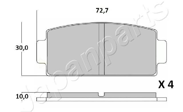 JAPANPARTS PP-MC02 Brake Pad Set, disc brake