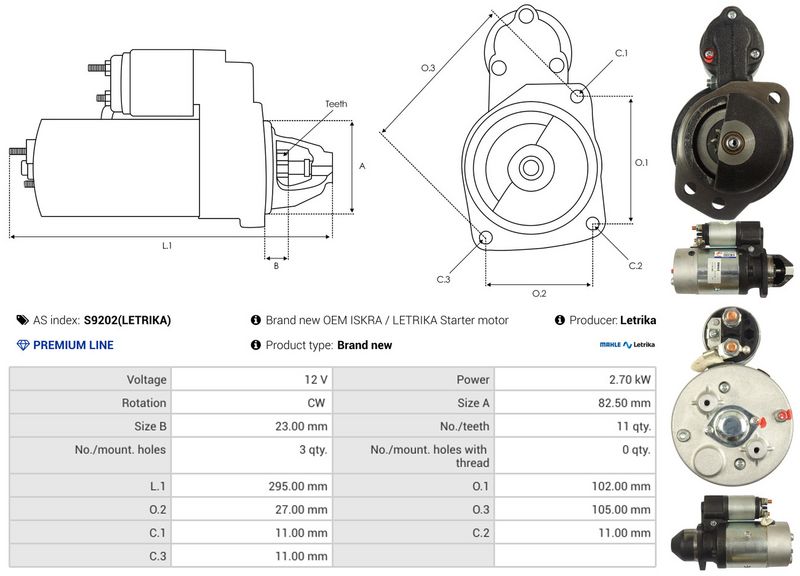 AS-PL S9202(LETRIKA) Starter