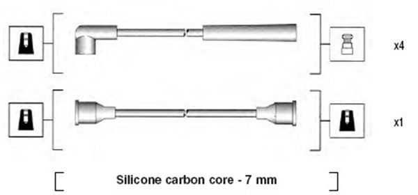 MAGNETI MARELLI gyújtókábelkészlet 941185010765