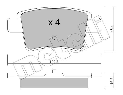 Plaquettes+de+frein+à+disque METELLI 22-0801-0