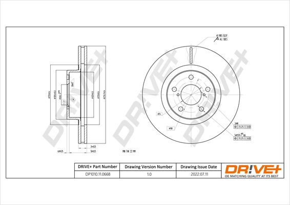 Гальмівний диск, Dr!Ve+ DP1010.11.0668