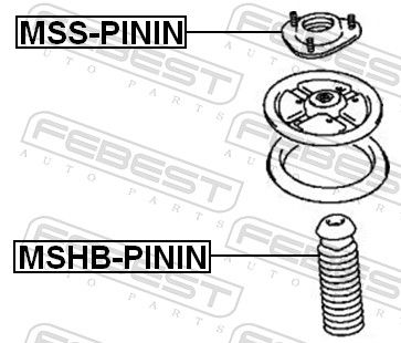 Опора, амортизатор, Febest MSSPININ