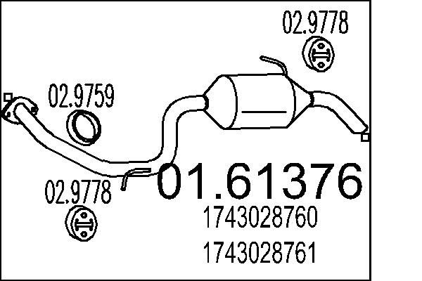 MTS hátsó hangtompító 01.61376