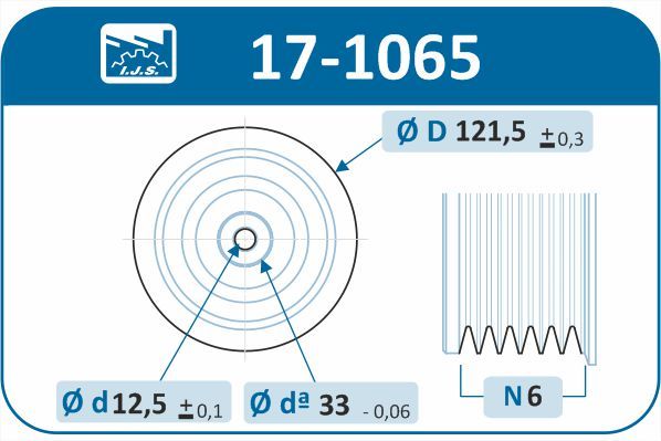 Шків, колінчатий вал, Ijs 17-1065