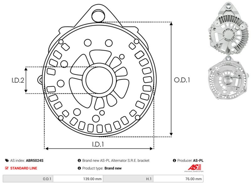 AS-PL ABR5024S Protective Cap, alternator