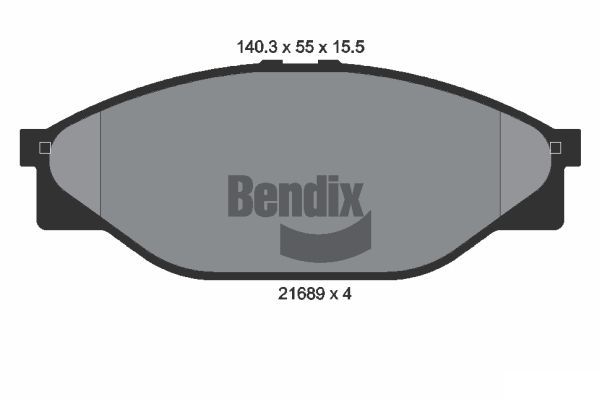 BENDIX Braking fékbetétkészlet, tárcsafék BPD1833