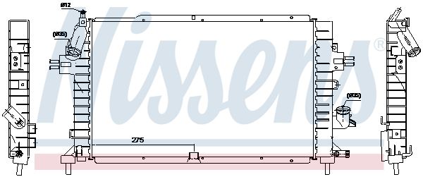 Радіатор, система охолодження двигуна, Opel Astra H 1,3d 1,7d 1,9d /Zafira B 1,7d 1,9d (OLA2364) AVA, Ava OLA2364