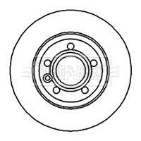 Гальмівний диск, повн., 280мм, кількість отворів 5, Borg & Beck BBD4214