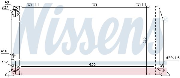 Радіатор, система охолодження двигуна, Nissens 60488