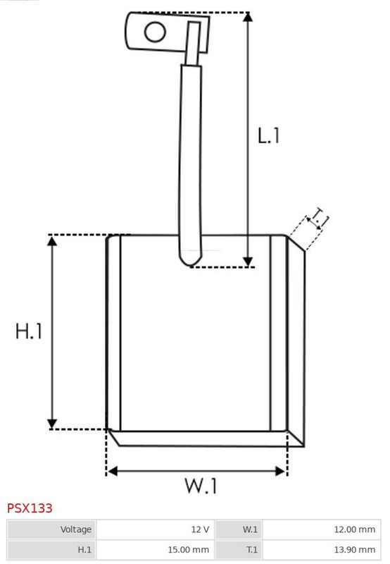 AS-PL PSX133 Carbon Brush, starter