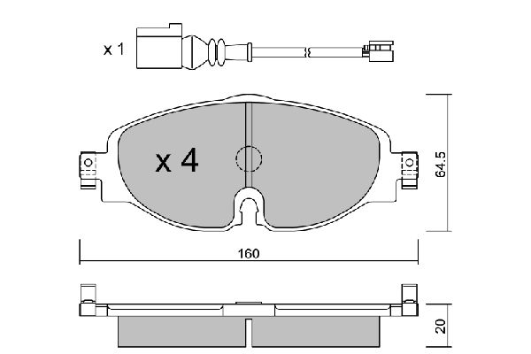 AISIN fékbetétkészlet, tárcsafék BPVW-1029