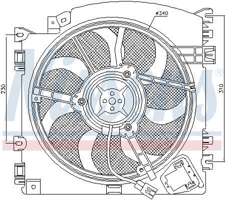 NISSENS RENAULT Вентилятор радіатора MODUS 1.2-1.5 04-, NISSAN