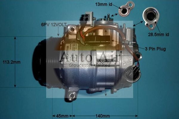 Auto Air Gloucester 14-1280 Compressor, air conditioning