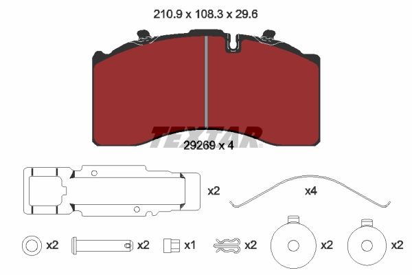 Set placute frana,frana disc 2926901 TEXTAR