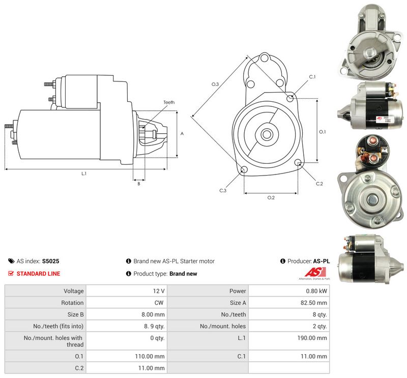 Starter, AS-PL S5025