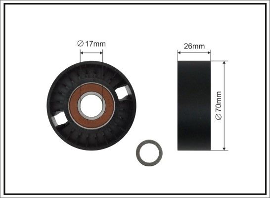 Натяжний ролик, поліклиновий ремінь, Caffaro 11-00SC