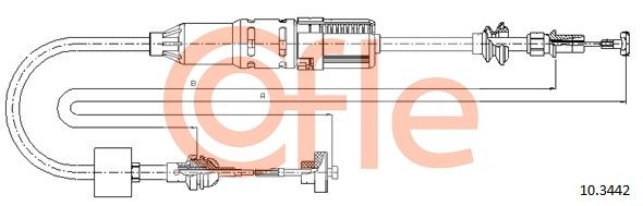 Тросовий привод, привод зчеплення, Cofle 10.3442