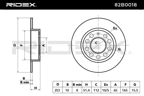 спирачен диск RIDEX