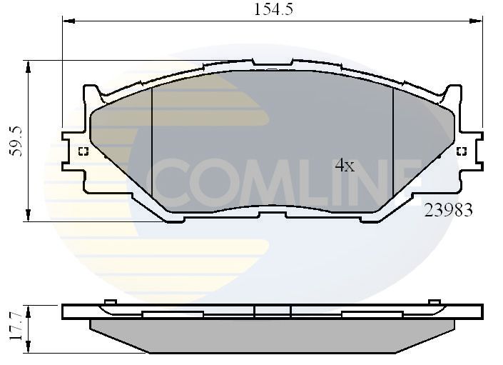 Comline Brake Pad Set, disc brake CBP01632