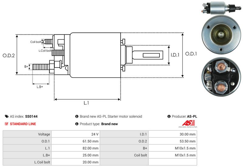 Magnetlülitus, starter, AS-PL SS0144