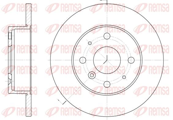 REMSA DAIHATSU Диск тормозной Charade 87-90