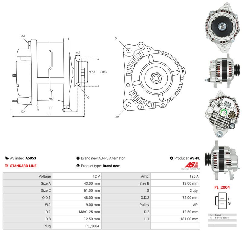Generaator, AS-PL A5053