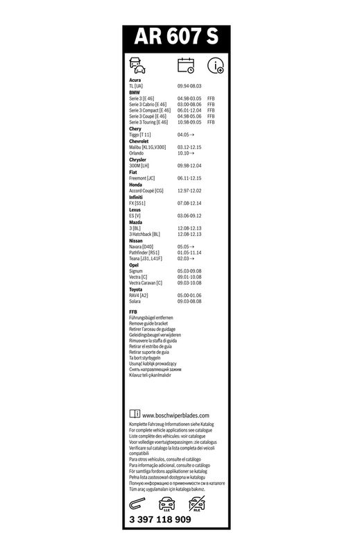 BOSCH 3 397 118 909 Wiper Blade