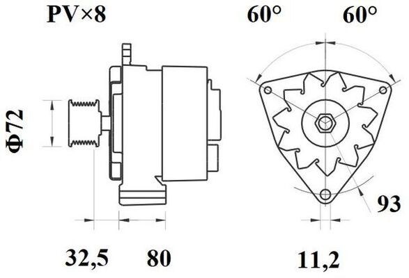 Генератор, Mahle MG586