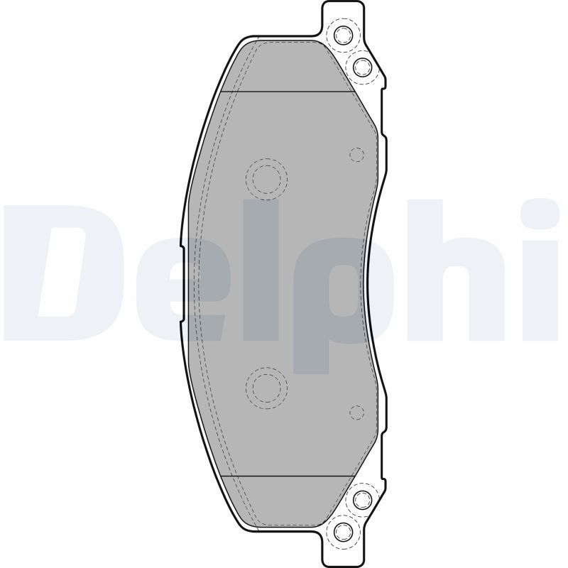 Комплект гальмівних накладок, дискове гальмо, Delphi LP2082
