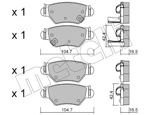 Plaquettes+de+frein+à+disque METELLI 22-0259-0