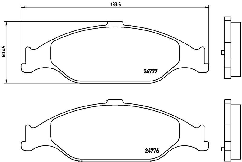 BREMBO P24082 Brake Pad Set, disc brake