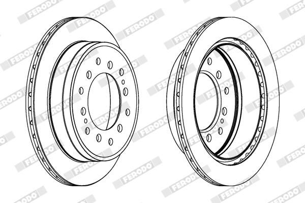 BREMSSCHEIBE FERODO DDF1743 1