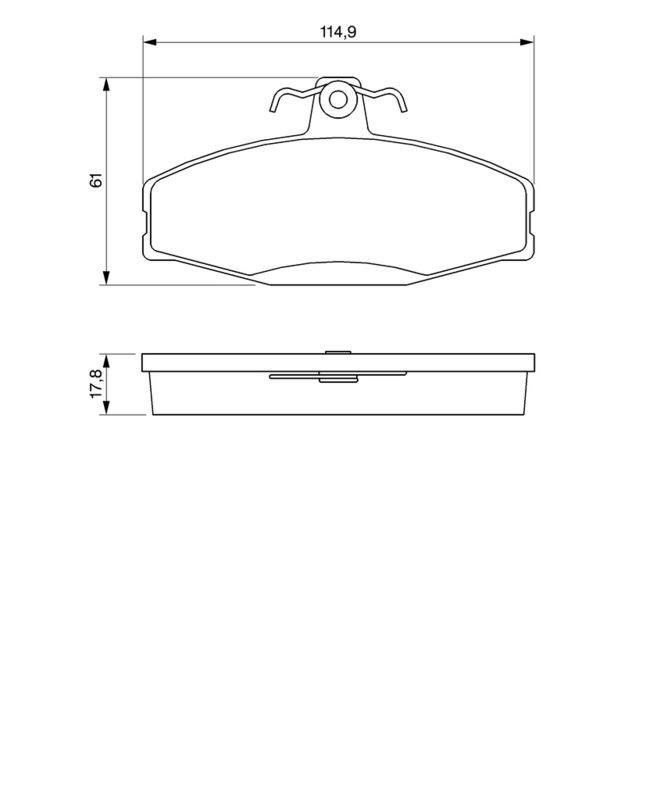 Piduriklotsi komplekt, ketaspidur, BOSCH 0 986 424 373