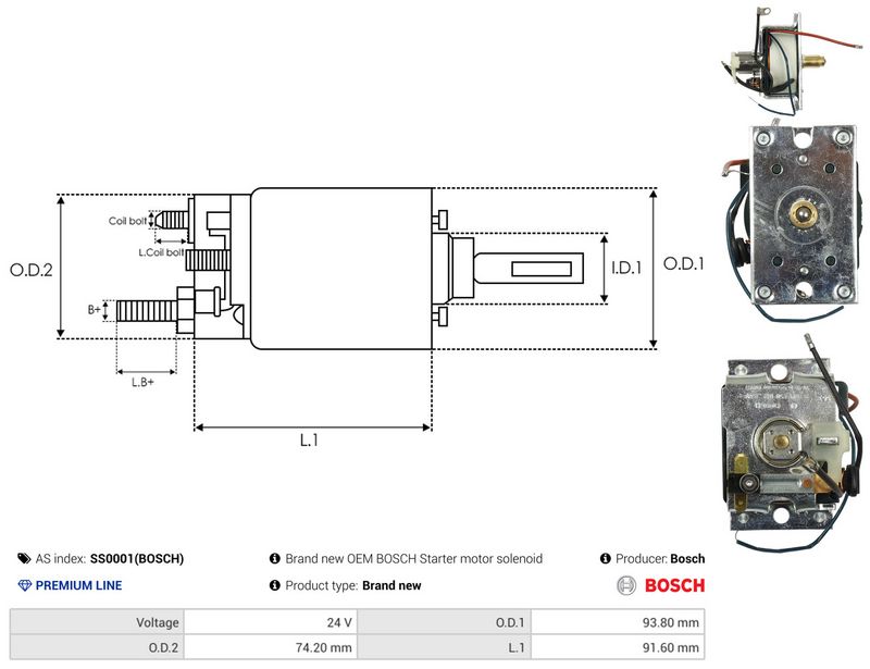 AS-PL SS0001(BOSCH) Solenoid Switch, starter