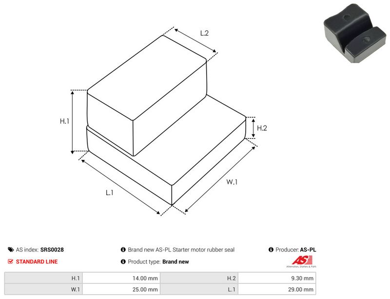 AS-PL SRS0028 Repair Kit, starter