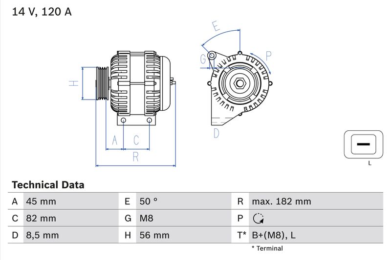 BOSCH generátor 0 986 041 150