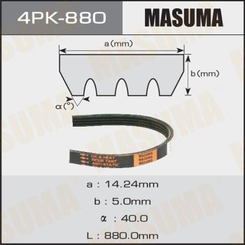 Поліклиновий ремінь, Masuma 4PK880