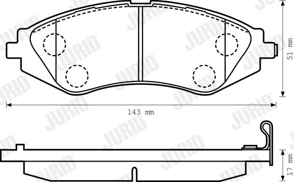 JURID 572408J Brake Pad Set, disc brake