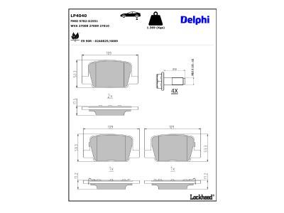DELPHI LP4040 - Brake Pad Set, disc brake