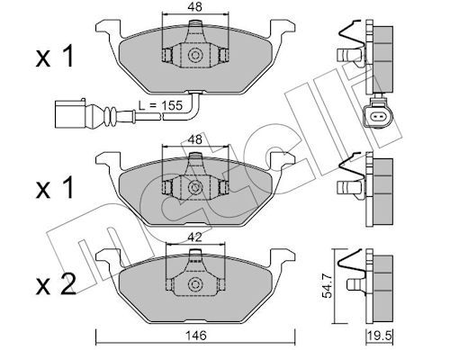 Plaquettes+de+frein+à+disque METELLI 22-0211-2
