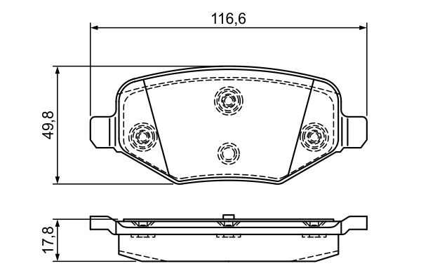 BOSCH FORD колодки гальмівний задній Explorer USA 3.5 10-