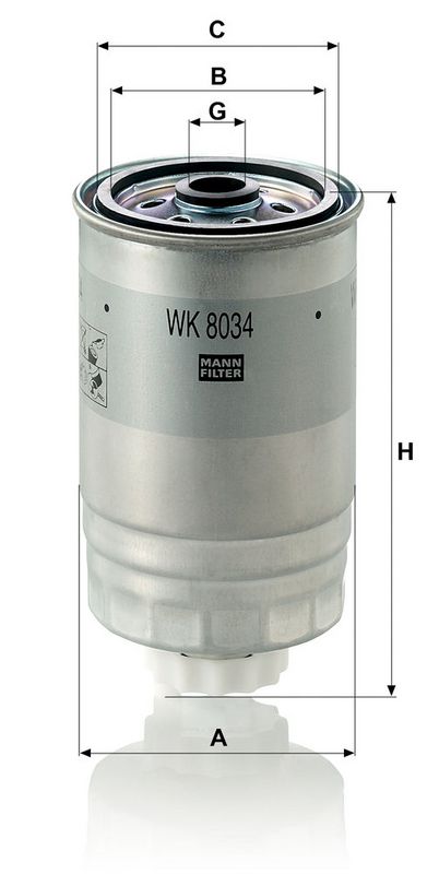 Kütusefilter, MANN-FILTER WK 8034